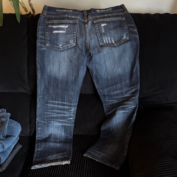 Refuge Ripped Dark Blue Jeans - Picture 4 of 4
